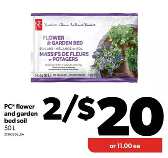 Real Canadian Superstore Pc flower and garden bed soil offer