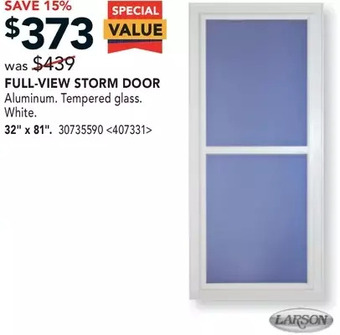 Lowe's Larson full-view storm door offer