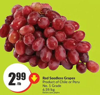 FreshCo Red seedless grapes offer
