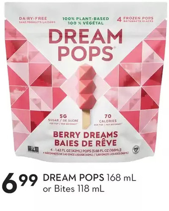 Sobeys Dream pops or bites offer