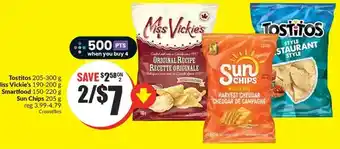 FreshCo Tostitos | miss vickie's | smartfood | sun chips offer