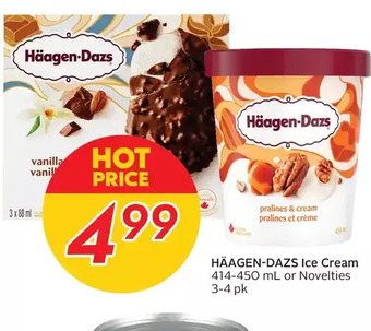 Sobeys Häagen-dazs ice cream or novelties offer