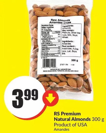 FreshCo Rs premium natural almonds offer
