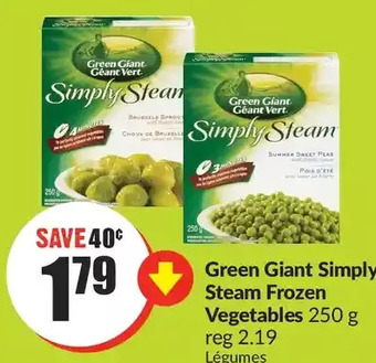 FreshCo Green giant simply steam frozen vegetables offer