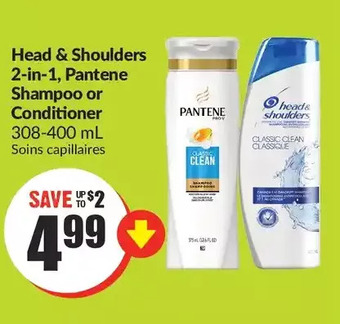 FreshCo Head & shoulders 2-in-1, pantene shampoo or conditioner offer