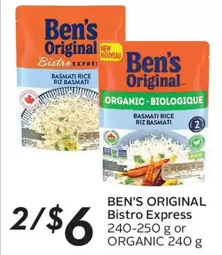 Sobeys Ben's original bistro express or organic offer