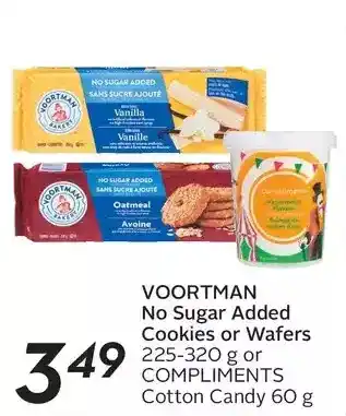 Sobeys Voortman no sugar added cookies or wafers or compliments cotton candy offer