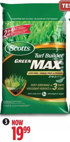 Scotts turf builder green max lawn fertilizer