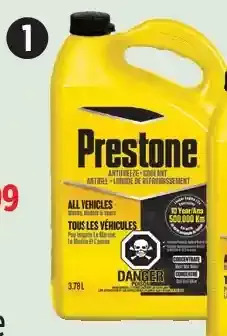 Canadian Tire Prestone concentrate antifreeze/coolant offer