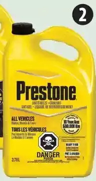 Prestone premixed antifreeze/coolant