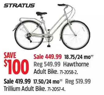 Canadian Tire Stratus hawthorne adult bike | trillium adult bike offer