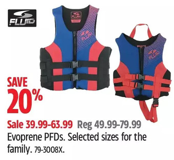 Canadian Tire Fluid evoprene pfds offer