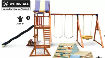 Canadian Tire Grand mesa wooden swing play centre offer