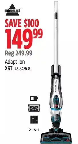 Canadian Tire Bissell adapt ion xrt stick vacuum offer