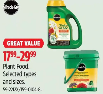 Canadian Tire Plant food offer