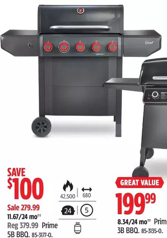 Canadian Tire Master chef prime 5b bbq offer
