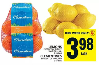 Food Basics Lemons | clementines offer