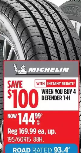 Canadian Tire Michelin tires offer