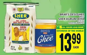 Food Basics Brar's desi ghee | sher durum atta offer