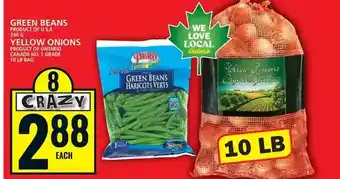 Food Basics Green beans | yellow onions offer