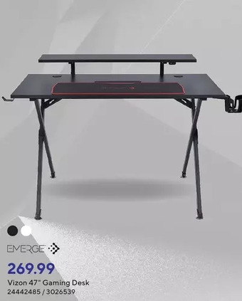 Staples Vizon 47 gaming desk offer