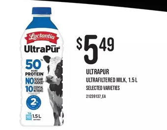Loblaws Ultrapur ultrafiltered milk offer