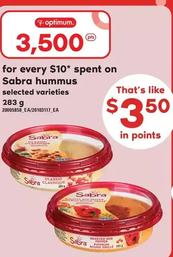 Loblaws Sabra hummus offer