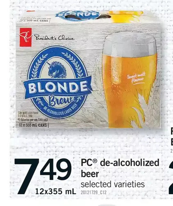 Fortinos Pc de-alcoholized beer offer