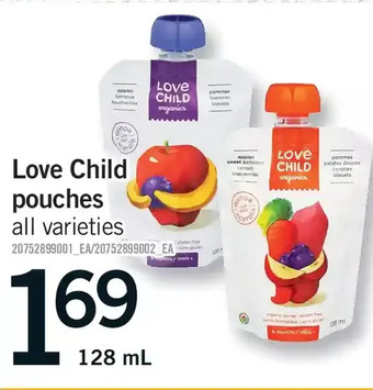 Fortinos Love child pouches offer