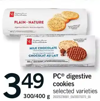 Fortinos Pc digestive cookies offer