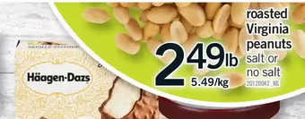 Fortinos Roasted virginia peanuts offer