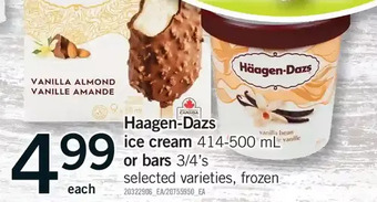 Fortinos Häagen-dazs ice cream or bars offer
