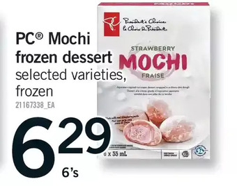 Fortinos Pc mochi frozen dessert offer