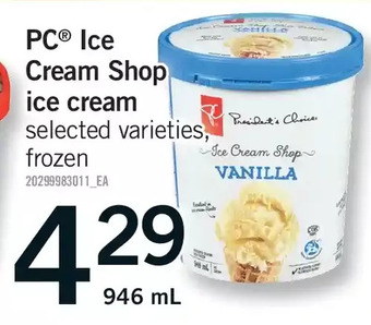 Fortinos Pc ice cream shop ice cream offer