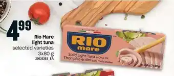 Loblaws Rio mare light tuna offer