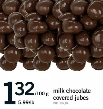 Fortinos Milk chocolate covered jubes offer