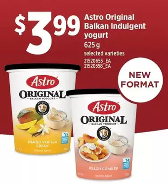 Loblaws Astro original balkan indulgent yogurt offer
