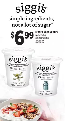 Loblaws Siggi's skyr yogurt offer