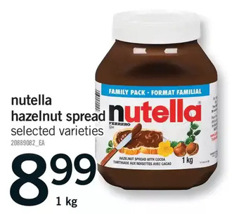 Fortinos Nutella hazelnut spread offer