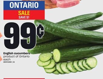 Zehrs Markets English cucumbers offer