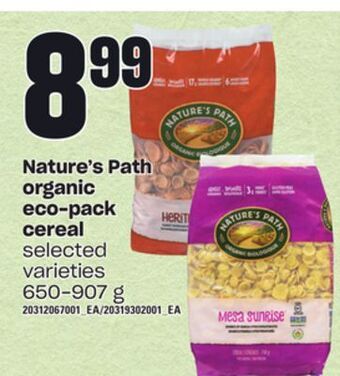 Zehrs Markets Nature's path organic eco-pack, 650-907 g offer