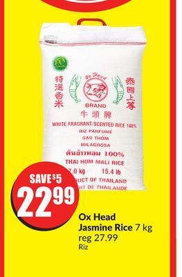 FreshCo Ox head jasmine rice 7 kg offer
