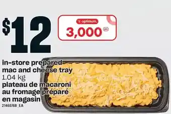 Independent Grocer In-store prepared mac and cheese tray offer