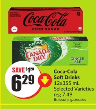 FreshCo Coca-cola soft drinks 12x355 ml selected varieties offer