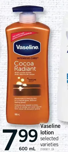 Fortinos Vaseline lotion offer