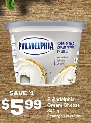 FreshCo Philadelphia cream cheese 340 g offer