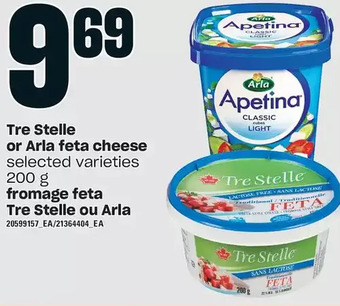 Independent Grocer Tre stelle or arla feta cheese offer