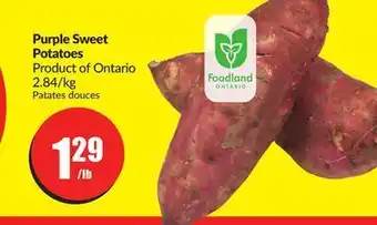 FreshCo Purpose sweet potatoes potatoes product of ontario 2.84/kg offer