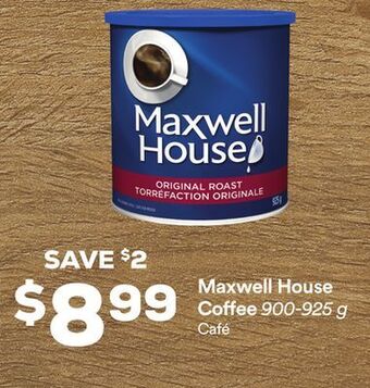 FreshCo Maxwell house coffee 900-925 g offer
