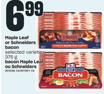 Valu-mart Bacon maple leaf ou schneiders, 375 g offer